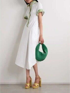 ROSIE ASSOULIN Relaxed Hippy paneled floral jacquard Midi Dress Size 4